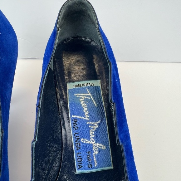 Thierry Mugler Vibrant Blue Heels Womens Size 6.5B - Picture 3 of 9